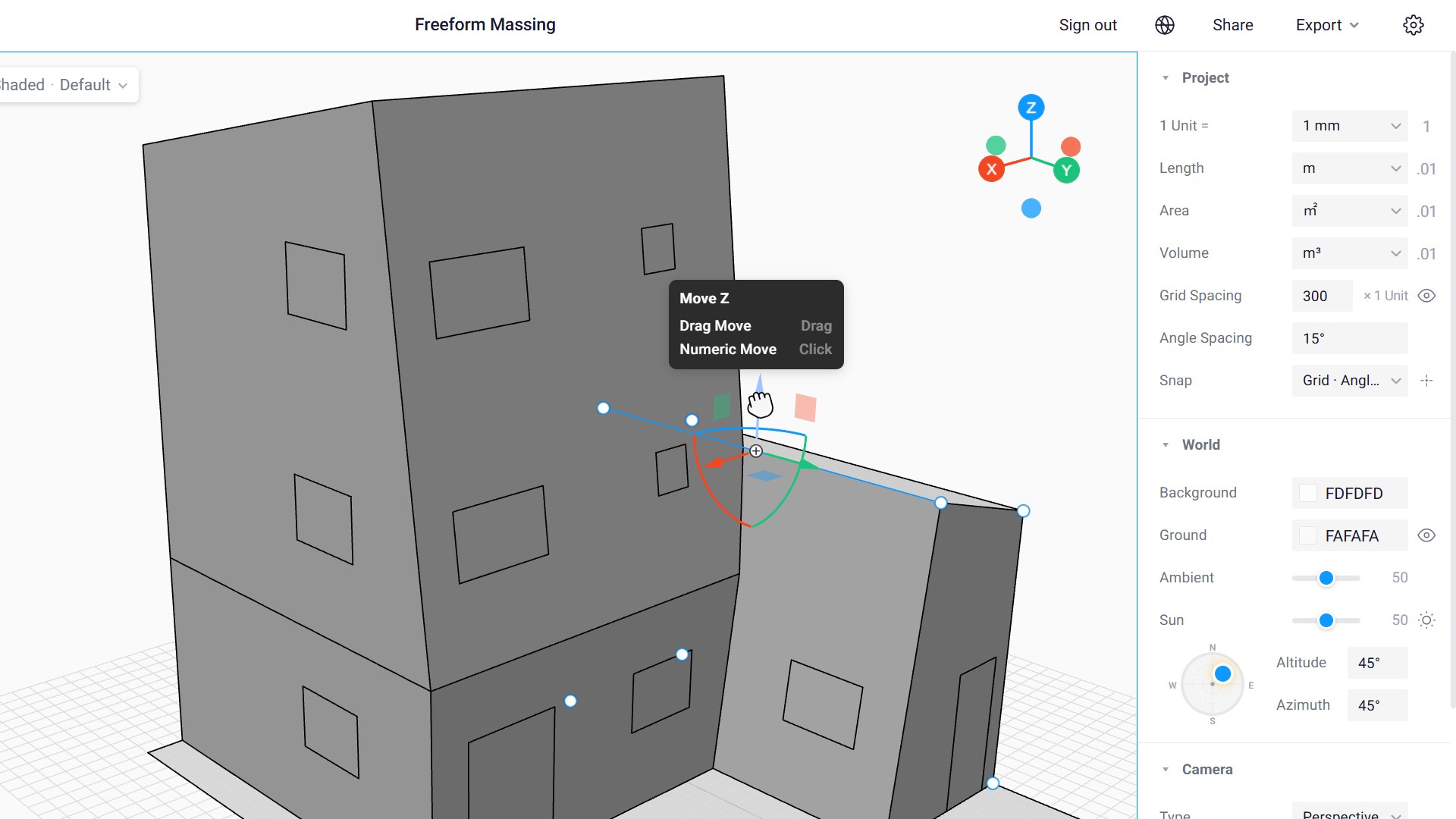 Pushing, pulling and drawing geometry directly on the model